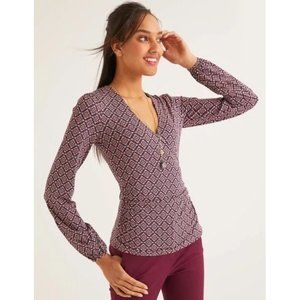 Boden Elodie Jersey Wrap Top